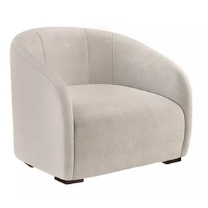 Kit 2 Poltronas Decorativa Estofada Recepção Julia Suede Bege - LM DECOR