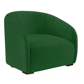 Kit 2 Poltronas Decorativa Estofada Recepção Julia Suede Verde - LM DECOR