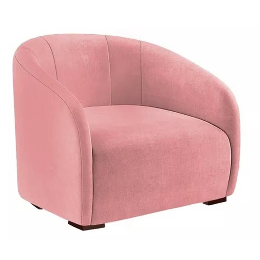 Kit 2 Poltronas Decorativa Julia Suede Rosa - LM DECOR