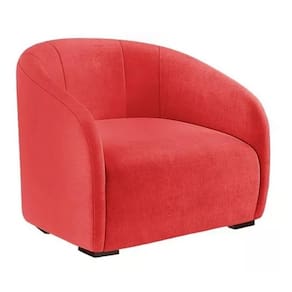 Kit 2 Poltronas Decorativa Estofada Recepção Julia Suede Vermelho - LM DECOR