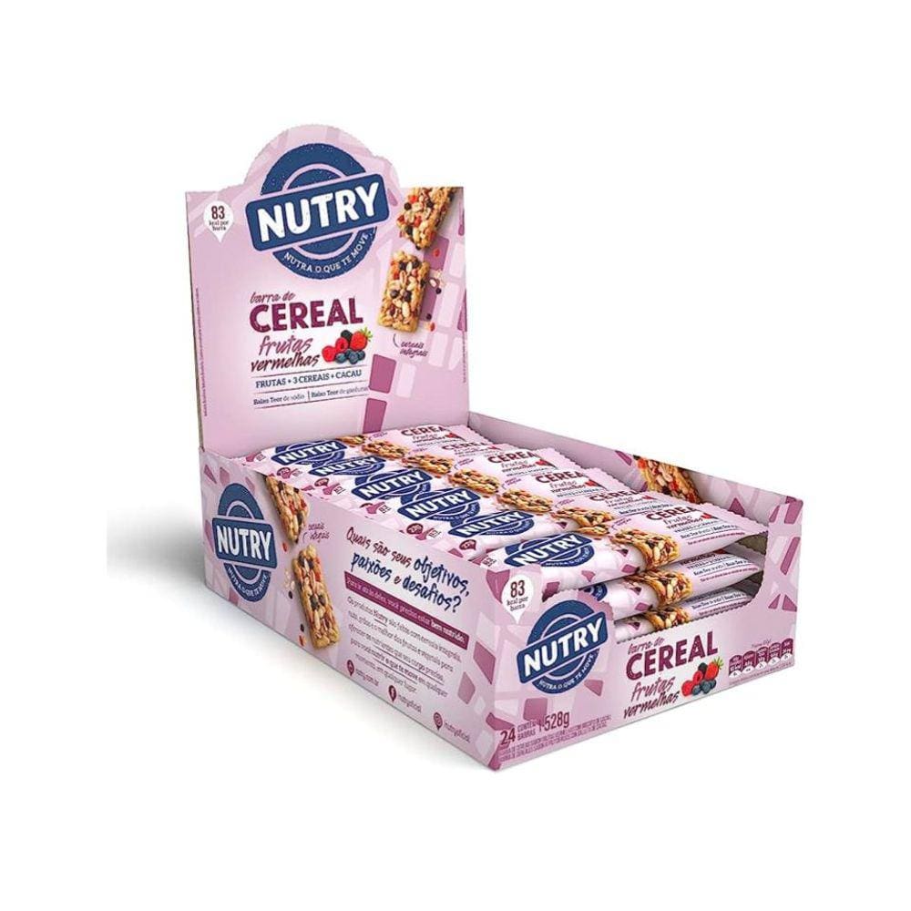 Barra Cereal Nutry Frutas Vermelhas 22g C/24 Unid