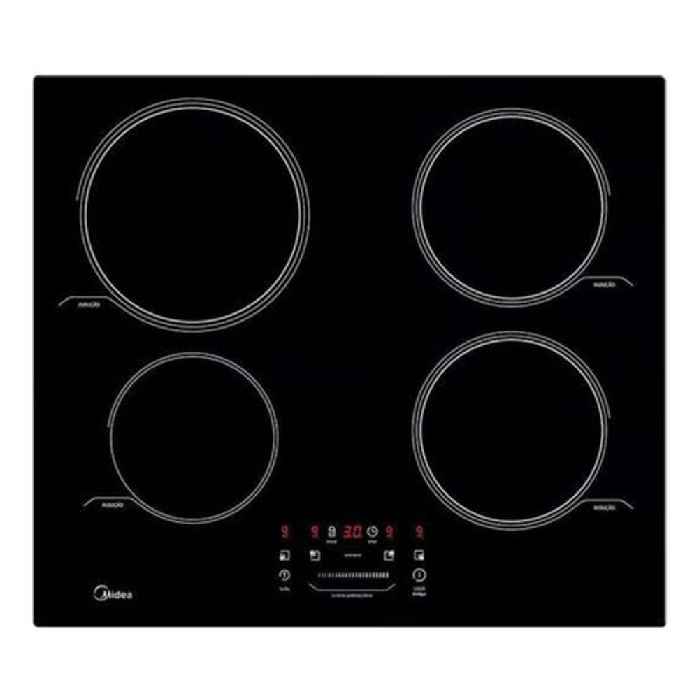 Cooktop Indução Vitrocerâmico 4 Bocas 220v 59x56,5cm - Midea