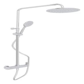 Ducha Coluna 125cm Redonda Monocomando Cromada - 3 Jatos