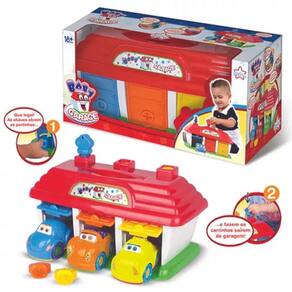 Brinquedo Baby Garagem para Bebês 3 Carrinhos e 3 Vagas