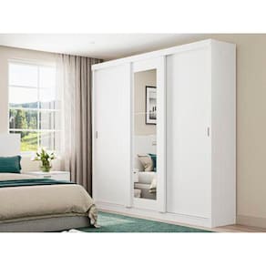 Guarda Roupa Montana 3 Portas Branco Moveis Carraro