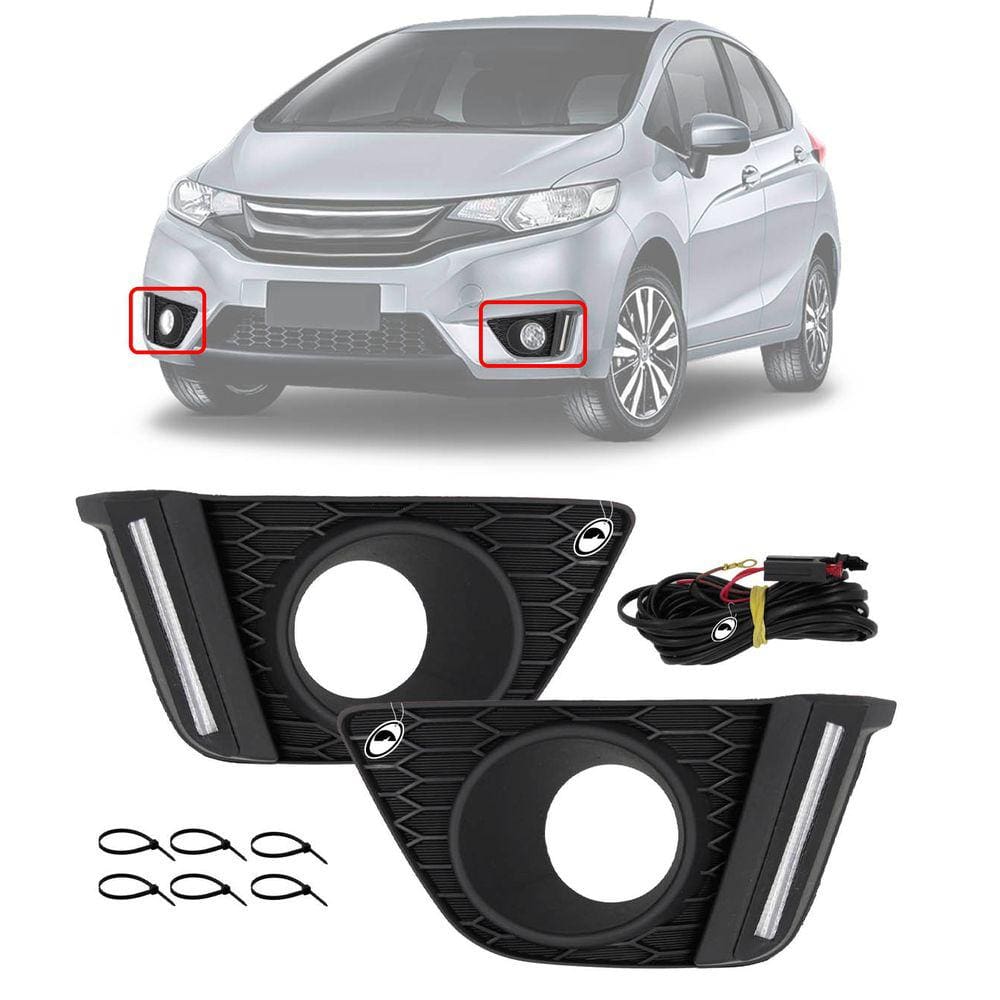 Kit LED DRL Luz Diurna Fit 2015 até 2017