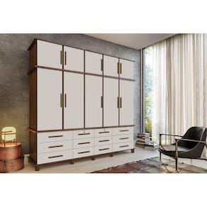 Guarda Roupa Casal Vintage Berlim Malbec Off White
