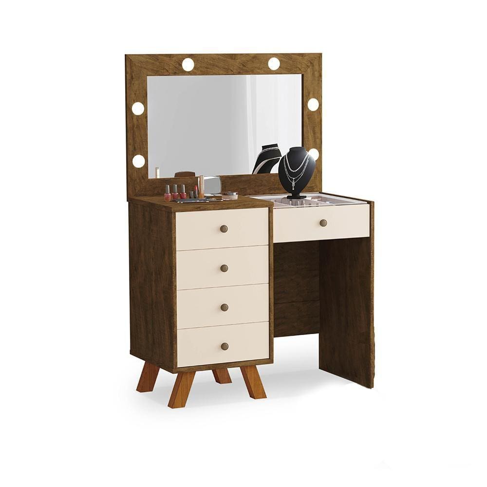 Penteadeira Nice com LED Malbec Off White