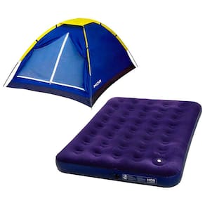 Kit Camping Barraca Iglu 3 Pessoas + Colchão Casal Inflável Mor Life