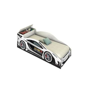 Cama Carro Solteiro Branco - Vitamov