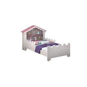 Cama Casa Magia Branco/Rosa - Vitamov
