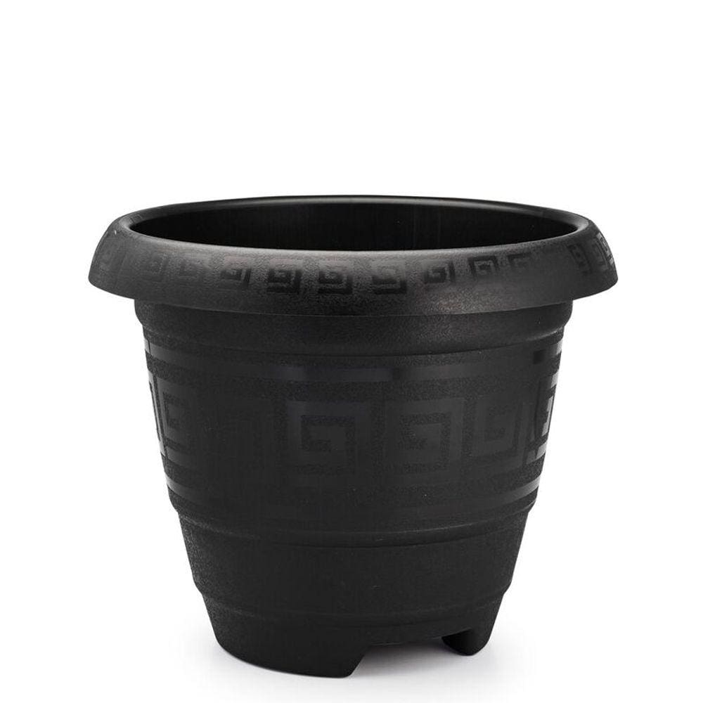 Vaso Para Planta Redondo Grande 26 Litros - Preto