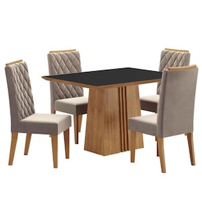 Mesa De Jantar Ibiza 120X90cm Com 4 Cadeiras Viero