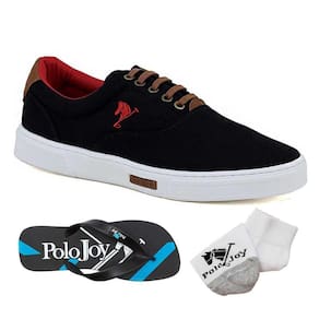 Sapatênis Casual Lona Kit com Chinelo e Meia Confort