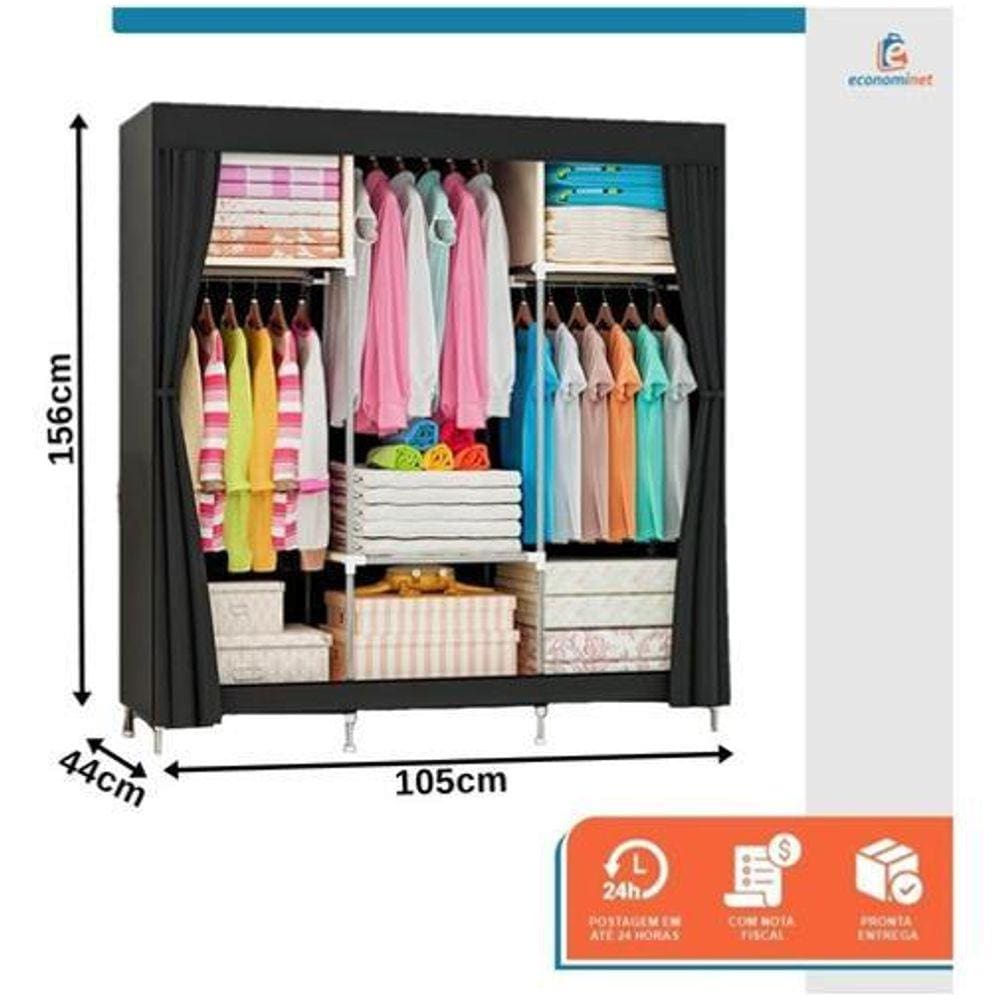 Armário Organizador Guarda Roupa Arara De Roupas Toalhas Cab