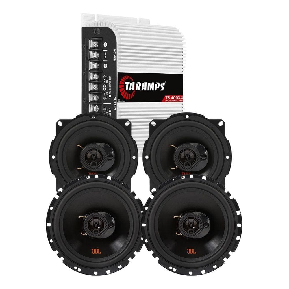 Módulo Taramps TS400x4 Fio + 2 Alto Falantes JBL FLEX4 6TRFX55 + 2 5TRFX55 - 220 Watts Rms