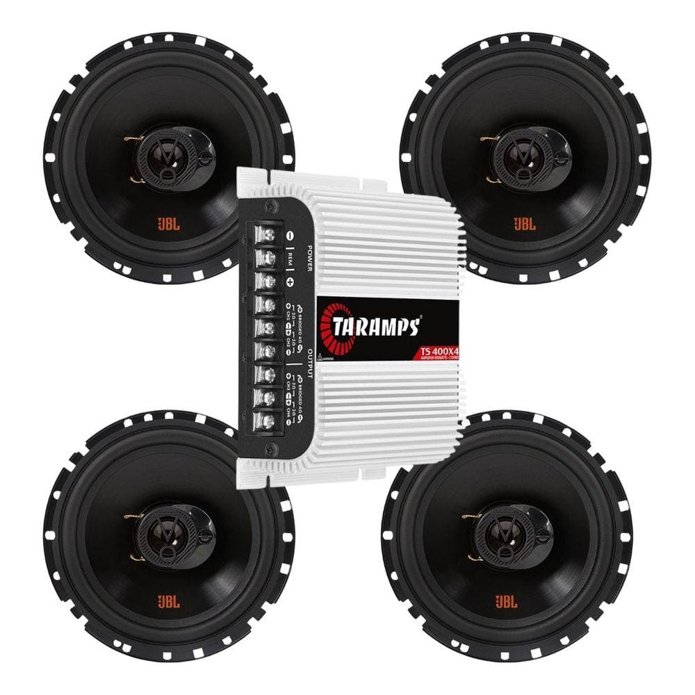Módulo Taramps TS400x4 Fio + 4 Alto Falantes 6 JBL FLEX4 6TRFX55 - 220 Watts Rms