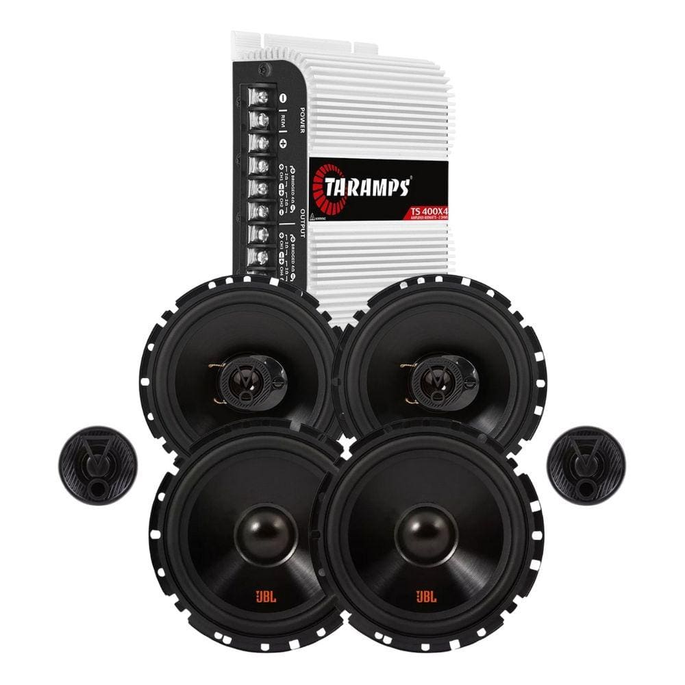 Módulo Taramps TS400x4 Fio + Kit 2 Vias 6 JBL FLEX4 62VFX55 110W + Par 6TRFX55 110W