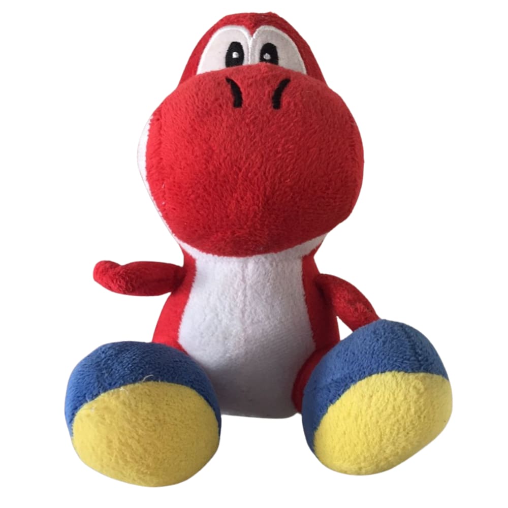 Pelúcia Yoshi Vermelho 30cm da Turma do Mario Bros
