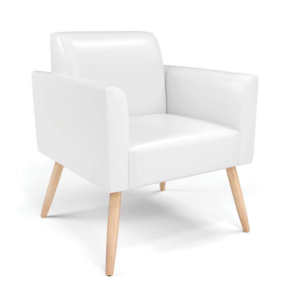 Poltrona Pés Palito Natural Marisa Corano Branco D03 - D`Rossi