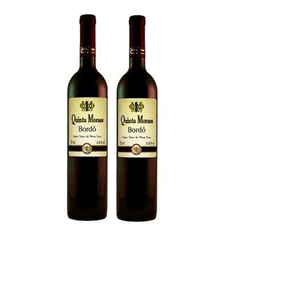 Kit 2 Vinhos Quinta Moraes Tinto Bordo Seco