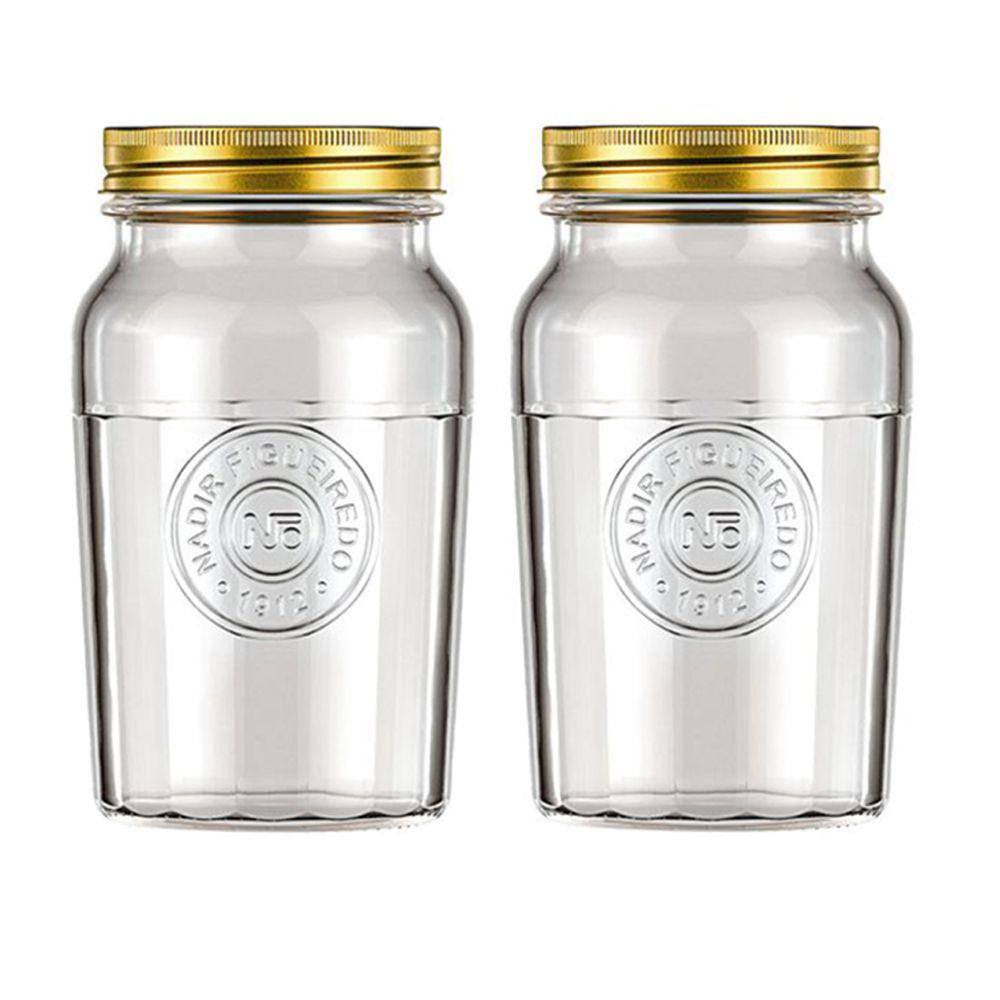 Kit 2 Pote Americano Vintage 1 Litro Nadir Figueiredo