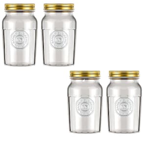 Kit 4 Pote Americano Vintage 1 Litro Nadir Figueiredo