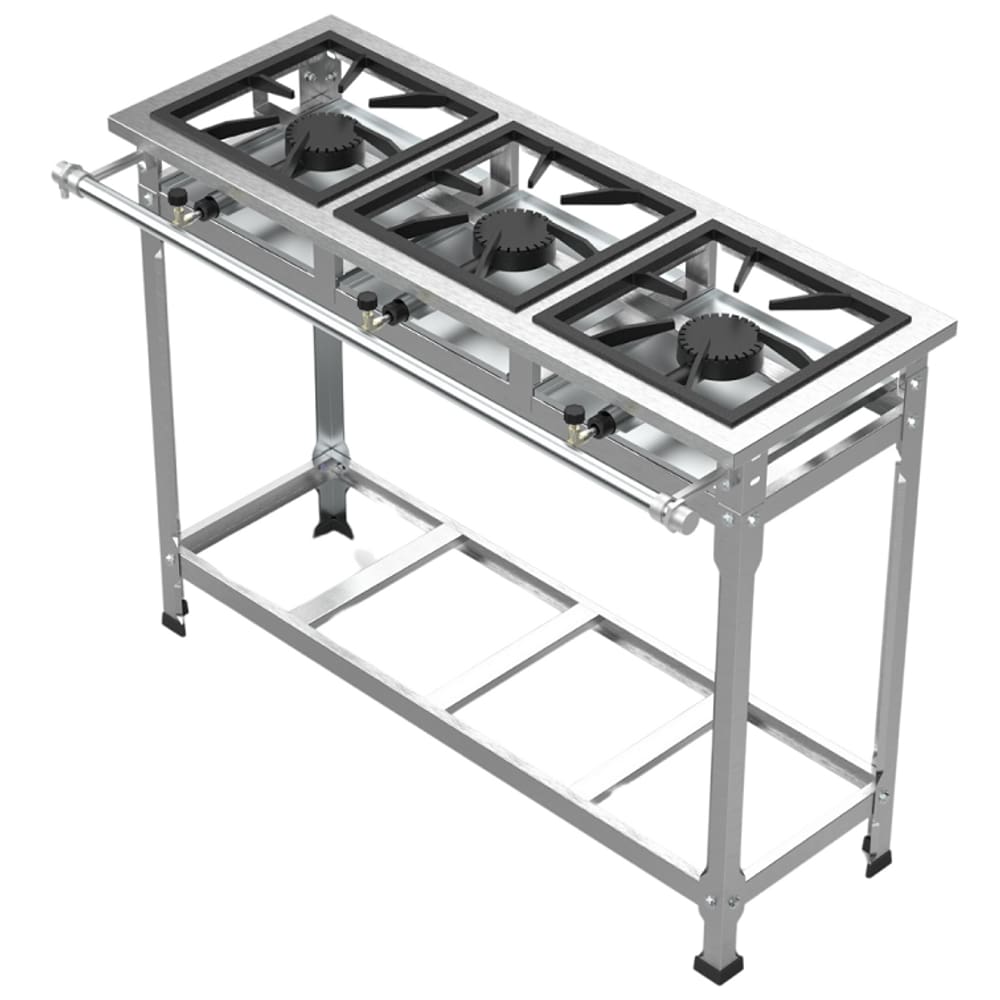Fogão 3 Bocas Duralínea Alta Pressão Inox