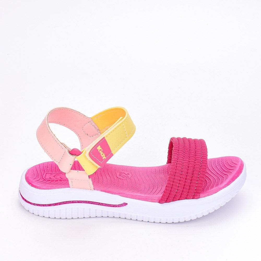 Sandália Infantil Feminina Kidy Fly Pink Amarelo