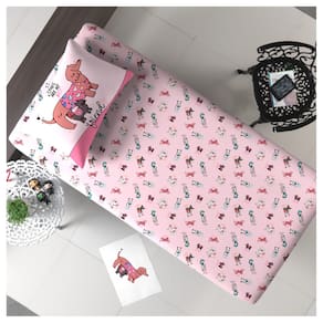 Jogo de Lençol Malha Estampado Menino Menina Portallar Joy