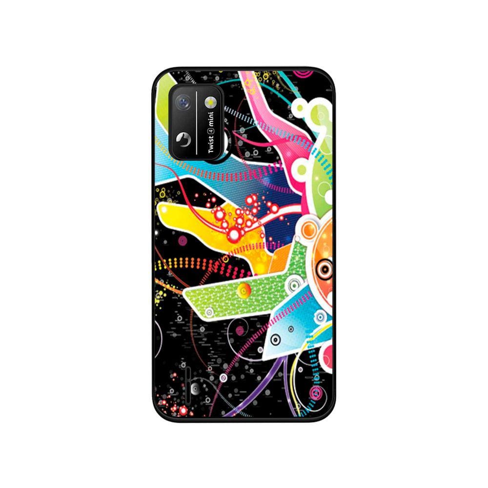 Capa Adesivo Skin058 Verso Para Positivo Twist 4 Mini