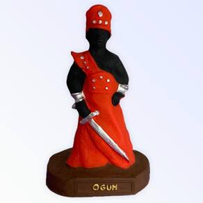 Escultura Orixá Ogum Em Resina 10 Cm - Selecione A Cor
