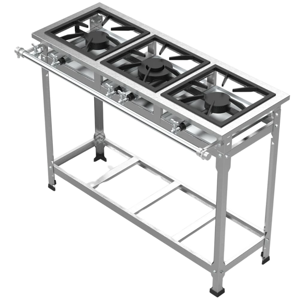 Fogão 3 Bocas Duralínea Baixa Pressão Inox