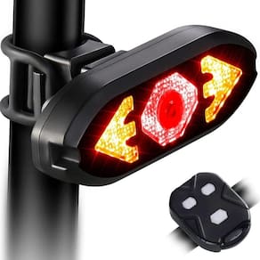 Lanterna Traseira Para Bike Bicicleta Controle De Seta, Recarregável Usb E Suporte Para Fixação