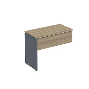 Complemento de Mesa Pé Painel Linha P25 Noce Marromlle/Grafito