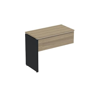 Complemento de Mesa Pé Painel Linha P25 Noce Marromlle/Preto
