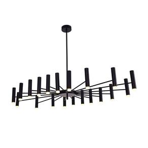 Pendente Vinte da Bella Iluminação 120cm X 60cm X 15cm 20x3w 3000k 4200lm Preto
