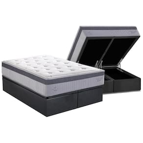 Colchão King Molas Ensacadas MasterPocket Serenity Dream C1663 Pillow Top + Base CRC Suede Gray (193x203x35) - Herval