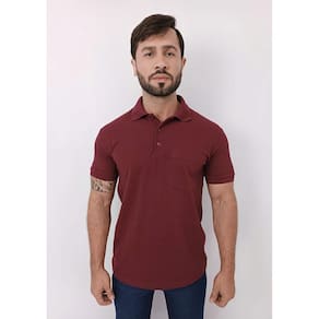 Uniforme Masculino: Camisa Gola Polo em Piquet - Vinho