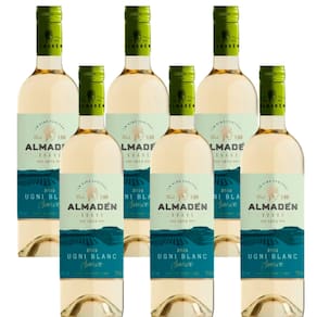 Cx 6 Vinho Almadén Ugni Blanc Branco Suave 750 ml
