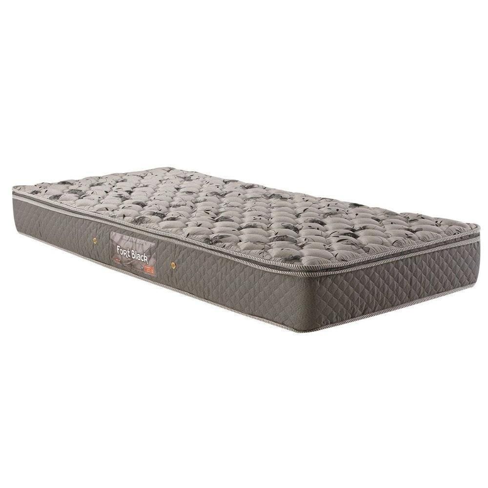 Colchão Solteiro Espuma Compact AG 65 / Fort Black Pillow Top (88x188x22) - Herval