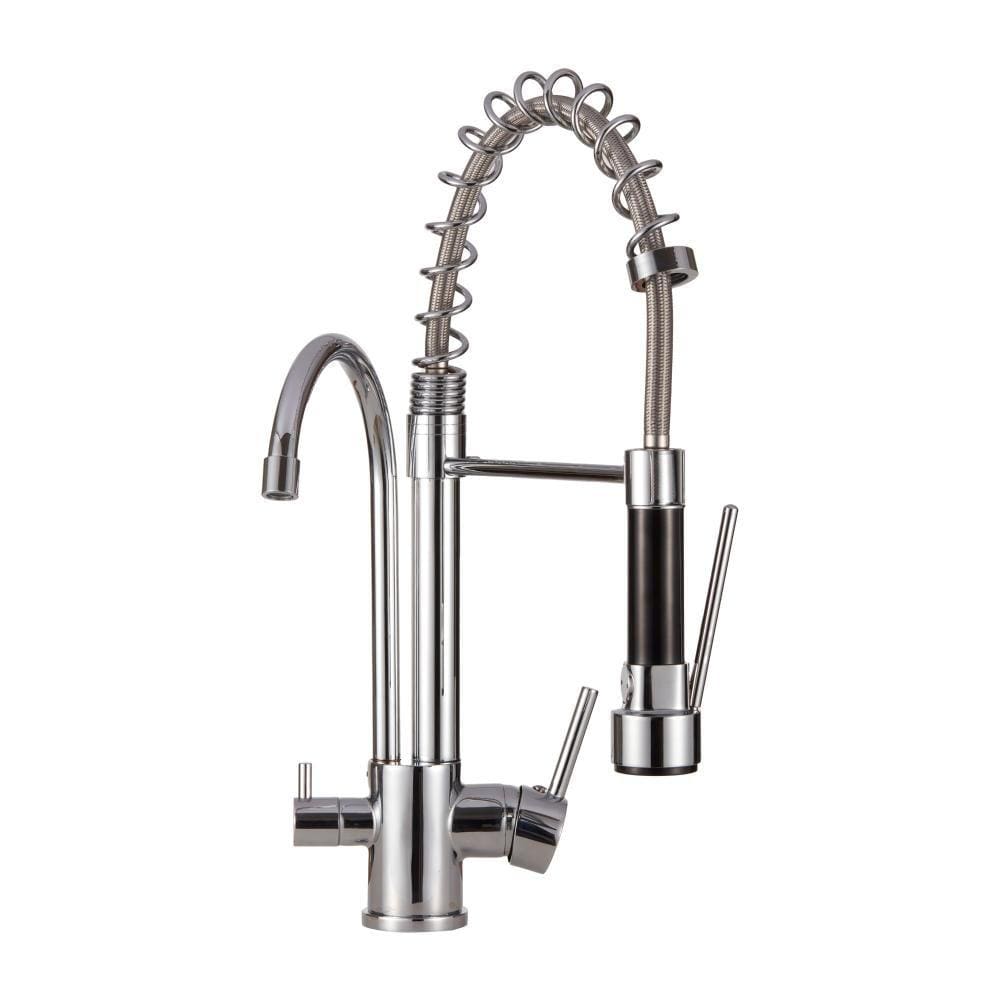 Torneira Para Cozinha Gourmet Misturador Monocomando Com Dupla Saída Carandaí Pingoo.casa - Prata Cromado
