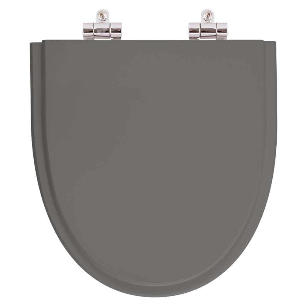 Assento Sanitário Poliéster Soft Close Studio Ambar (Cinza Escuro) para vaso Incepa