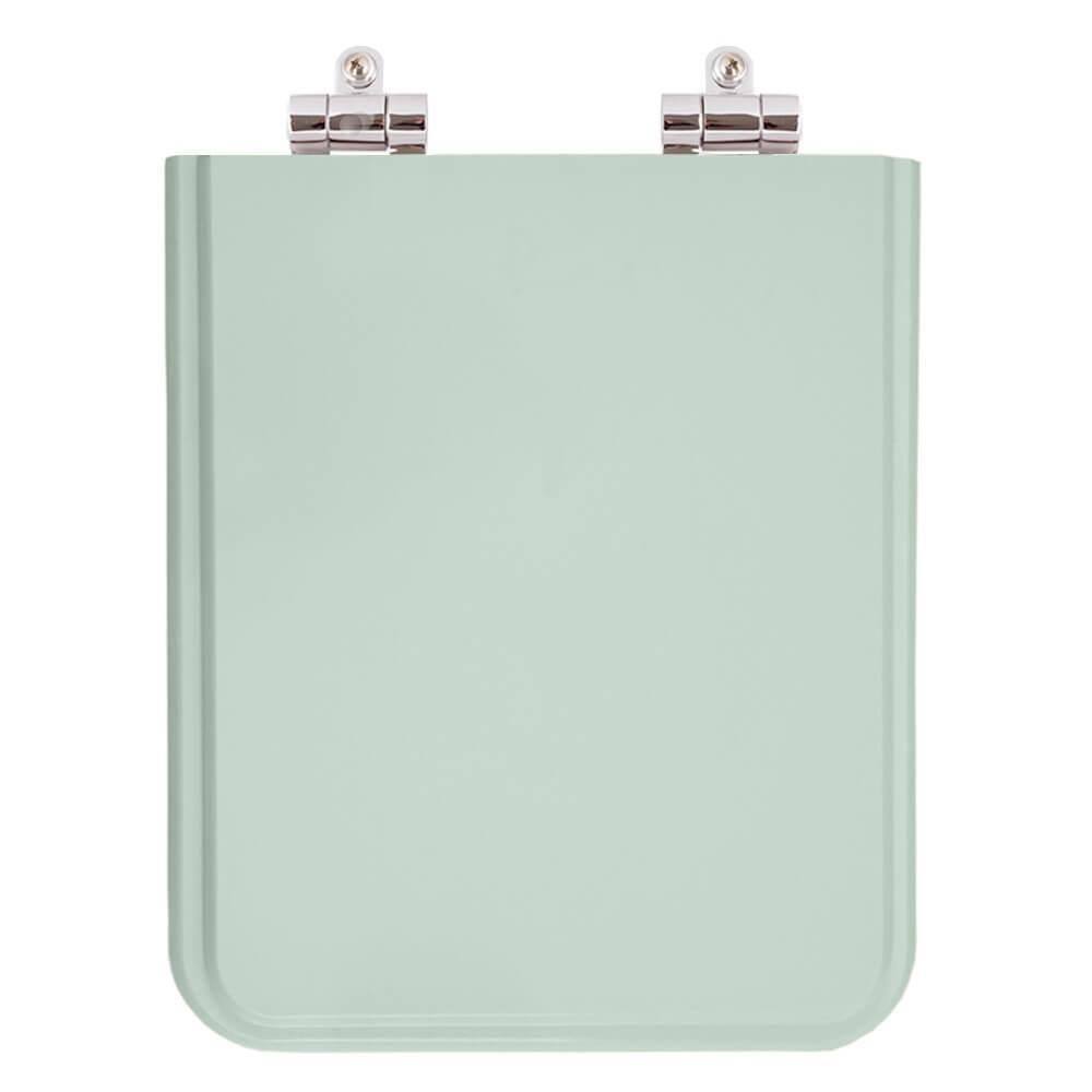 Assento Sanitário Poliester Soft Close Square Verde Água (Verde Claro) para vaso Incepa