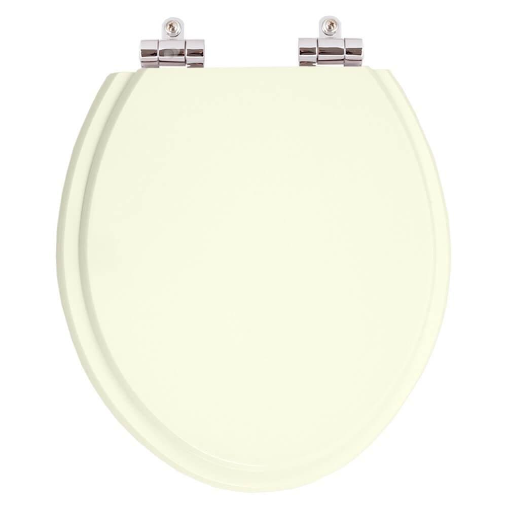 Assento Sanitario Poliester Com Amortecedor Lirio Pergamon (bege Claro) Para Vaso Celite