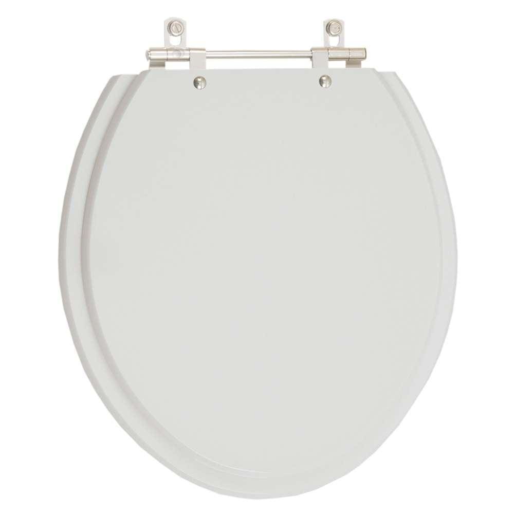 Assento Sanitario Poliester com Amortecedor Colonial Cinza para Vaso Hervy