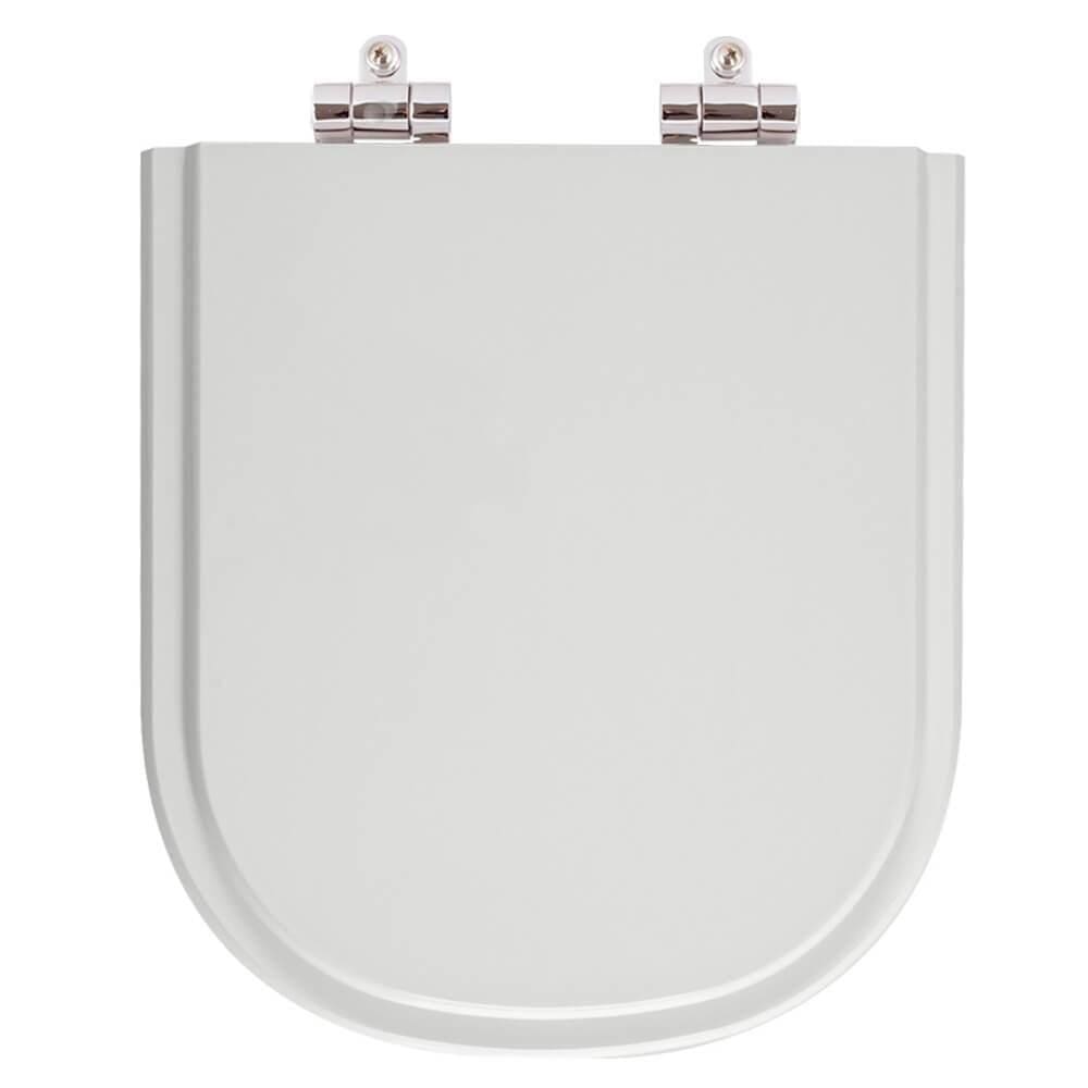 Tampa de Privada Poliéster Soft Close Flox Cinza Claro para louça Fiori 6lpf