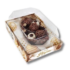 40 Caixas de Ovo de Colher Ajustável com Berço Ajustável de 250g, 350g e 500g (Padrão Forma BWB)