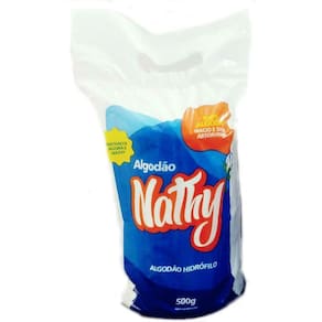 Algodão Hidrófilo em Rolo 500 Gramas Nathy