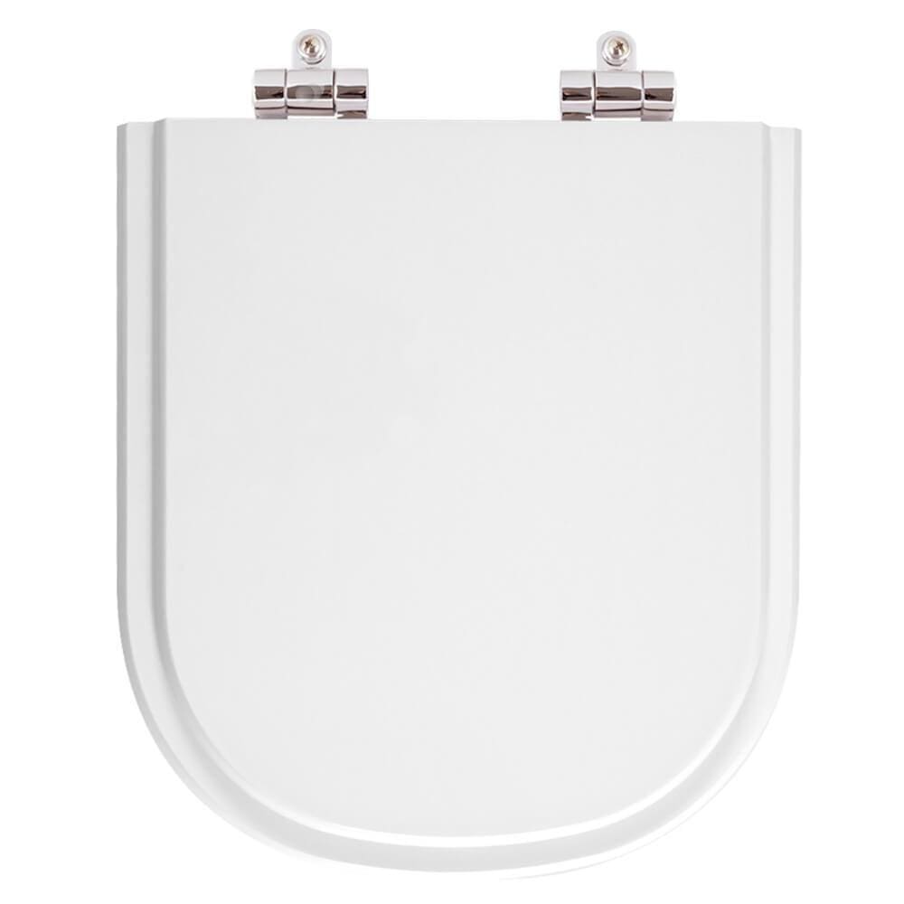 Assento Sanitario Poliester Com Amortecedor Vogue Plus Branco Para Vaso Deca